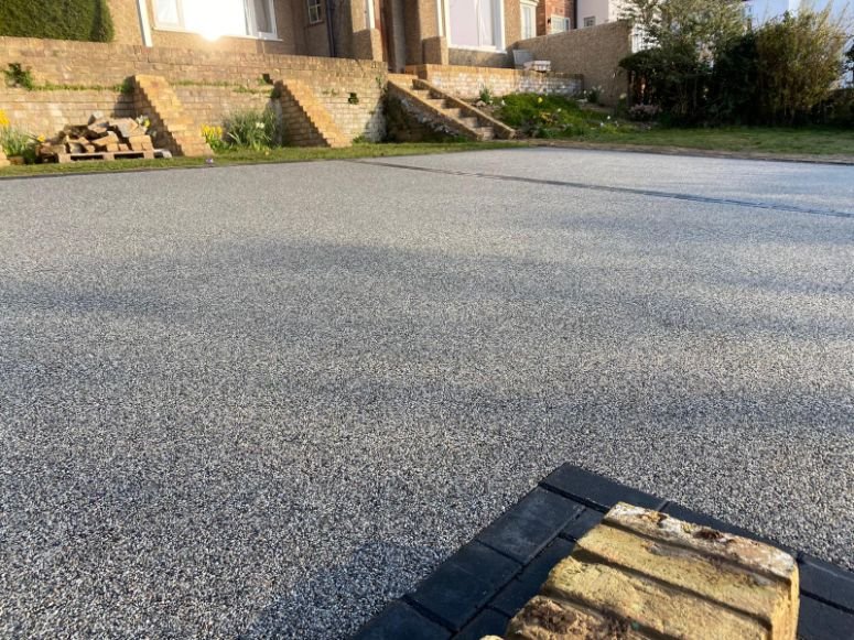 Silver Blue Granite Resin Driveway