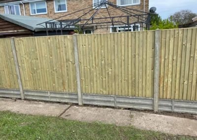 Close Bored Fence and Side Gate