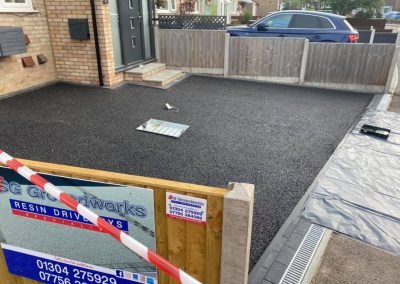 So here we have are Lasted Silver blue granite Driveway Completed