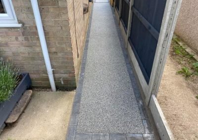 So here we have are Lasted Silver blue granite Driveway Completed