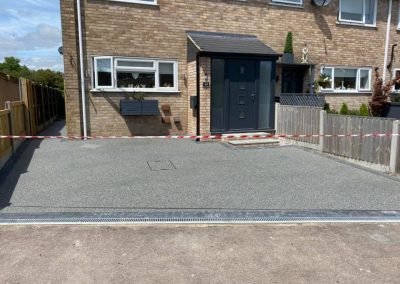 So here we have are Lasted Silver blue granite Driveway Completed