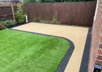 Resin patio completed at Patterson close